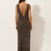 Gehäkeltes Lamé-Maxikleid
