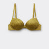 Gepolstertes Push-up-Bikinioberteil aus glänzendem Satin