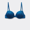 Gepolstertes Push-up-Bikinioberteil aus glänzendem Satin