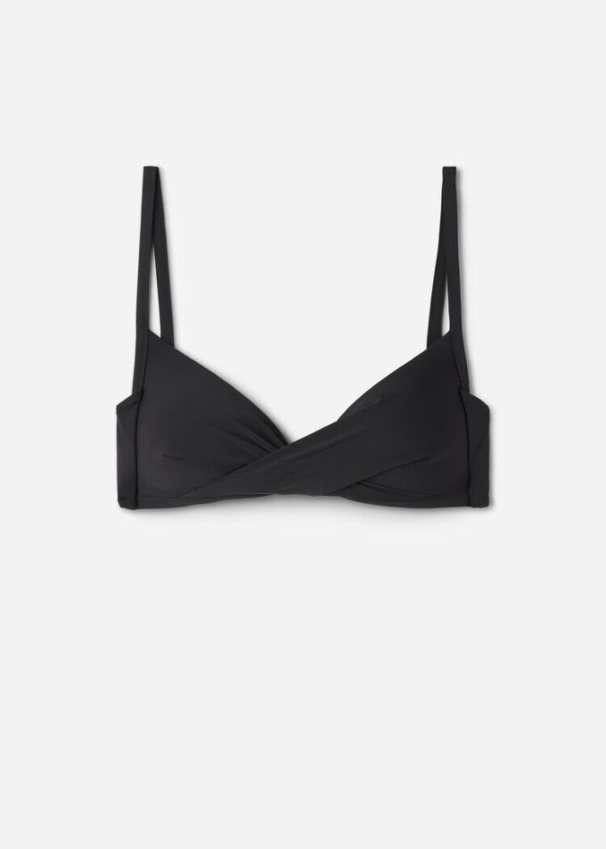 Gepolstertes Triangel-Bikinioberteil mit Kreuzschnürung, Indonesia