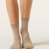Gerippte Glitzersocken