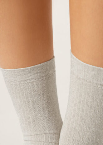 Gerippte Glitzersocken