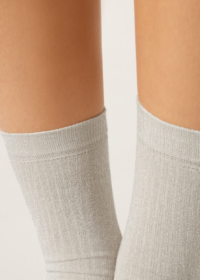 Gerippte Glitzersocken
