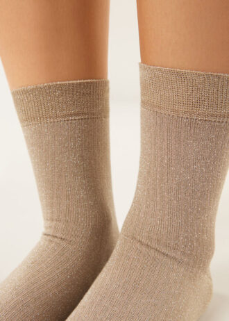 Gerippte Glitzersocken