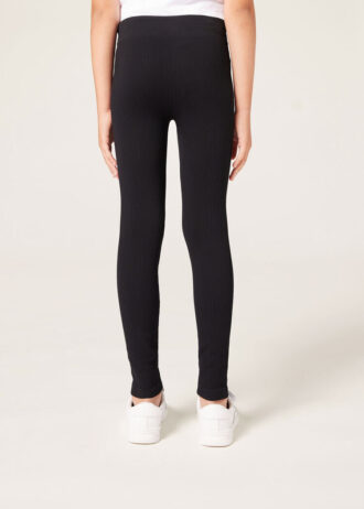Gerippte Leggings für Mädchen