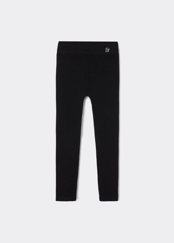 Gerippte Leggings für Mädchen