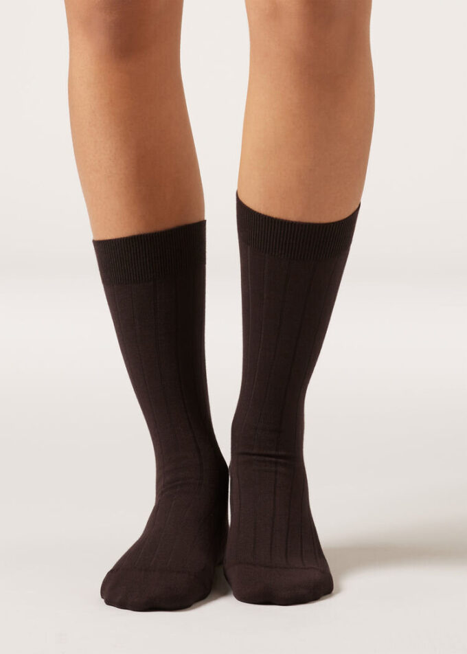Gerippte Wadensocken