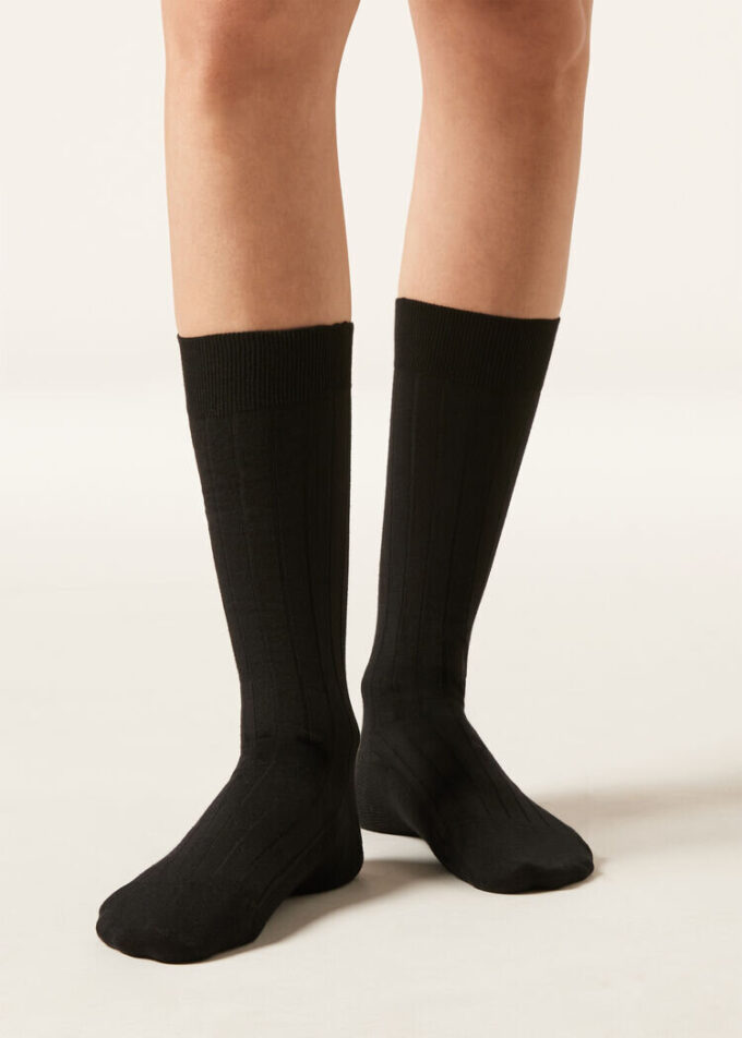 Gerippte Wadensocken