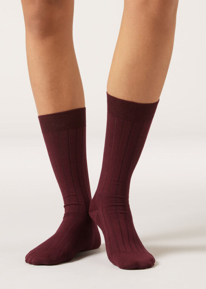 Gerippte Wadensocken