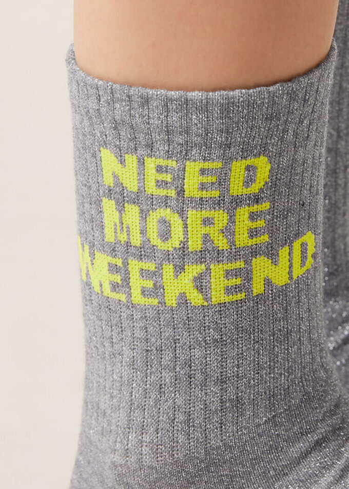 Glitzer-Socken mit Schriftzug