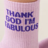 Glitzer-Socken mit Schriftzug