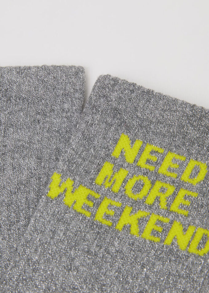 Glitzer-Socken mit Schriftzug
