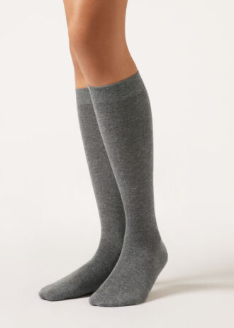 Glitzernde lange Socken mit Kaschmir