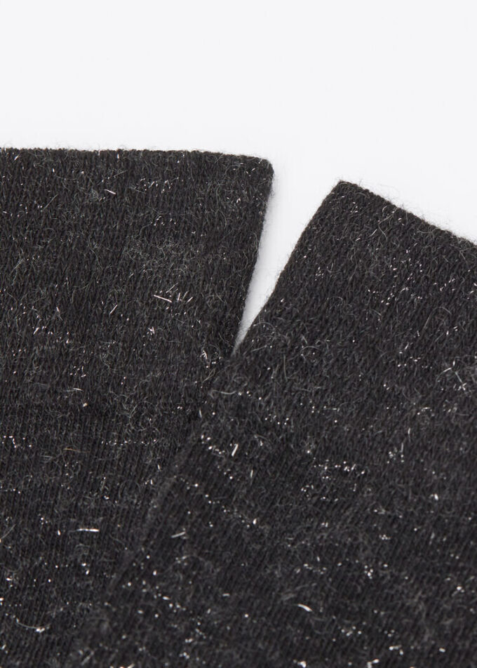 Glitzernde lange Socken mit Kaschmir