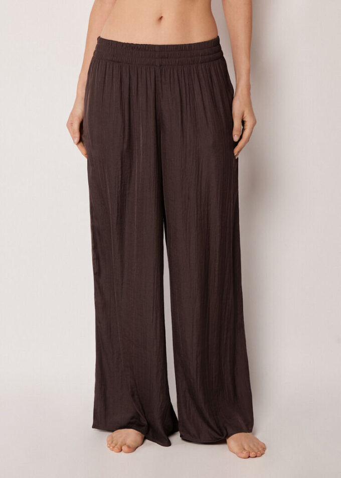 Glänzende Palazzo-Hose