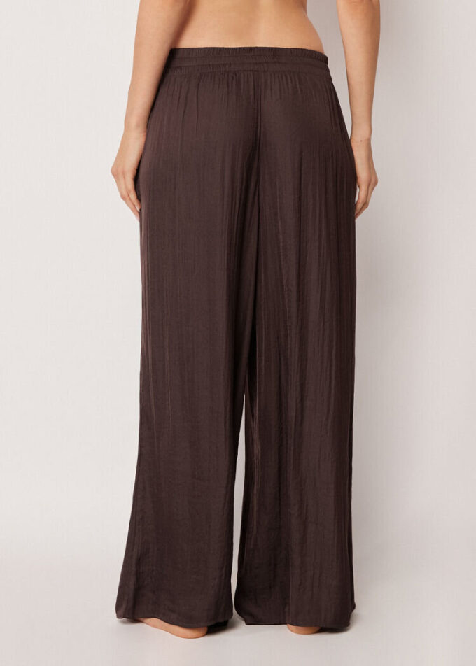 Glänzende Palazzo-Hose