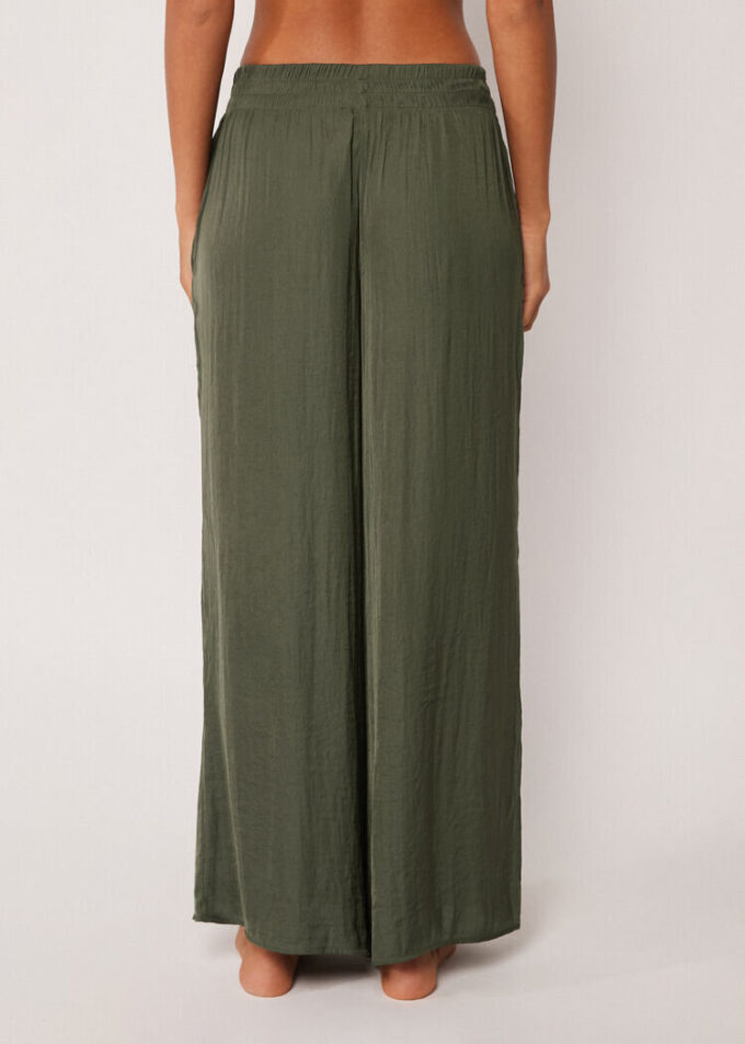 Glänzende Palazzo-Hose