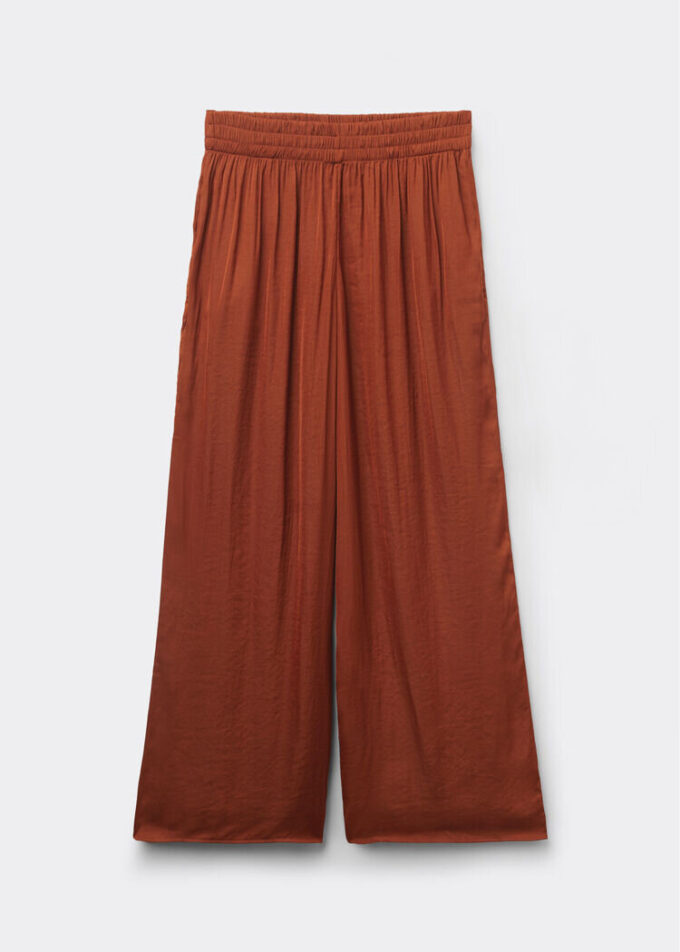 Glänzende Palazzo-Hose
