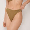 Hoch taillierte Brazilian-Bikinihosen mit raffiniertem Glanz