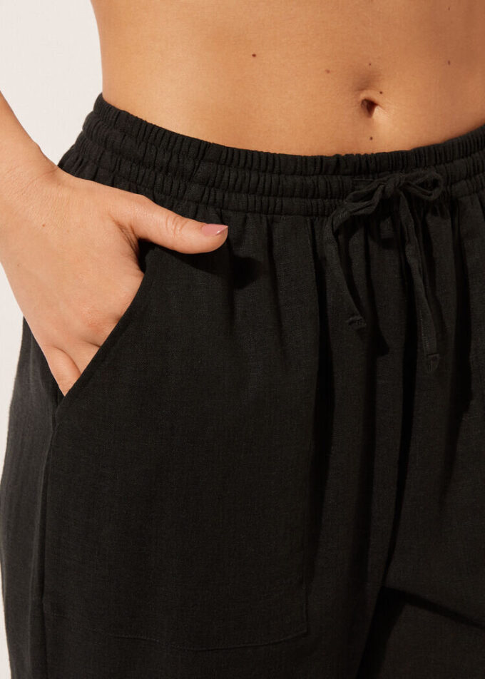 Hose aus Leinen und Viskose