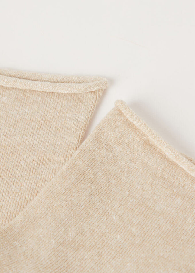 Kurze Leinen-Socken ohne Bündchen