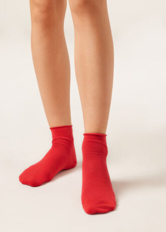Kurze Socken aus Baumwolle ohne Bündchen
