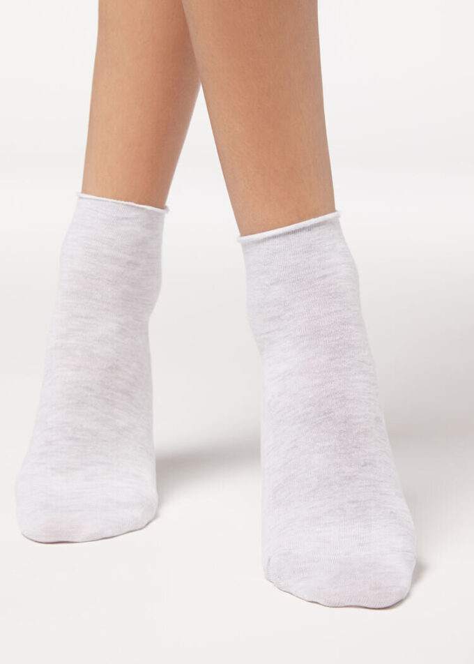Kurze Socken aus Baumwolle ohne Bündchen