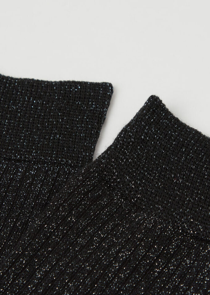 Lange gerippte Baumwollsocken