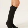 Lange gerippte Kaschmirsocken