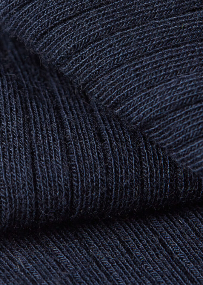 Lange gerippte Kaschmirsocken