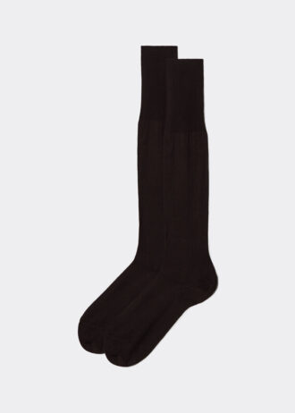 Lange Herrensocken aus Lisle-Garn