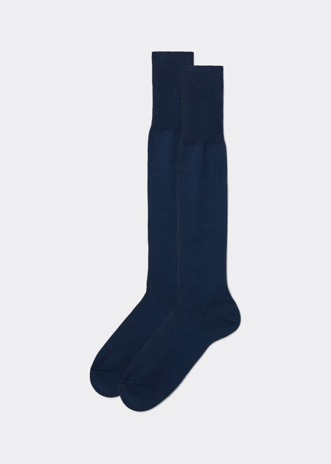 Lange Herrensocken aus Lisle-Garn