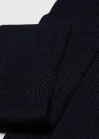 Lange Herrensocken aus Lisle-Garn mit Rippmuster