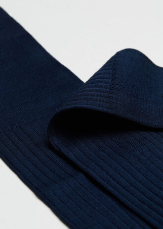 Lange Herrensocken aus Lisle-Garn mit Rippmuster