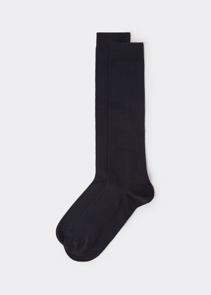 Lange Herrensocken aus Stretch-Baumwolle