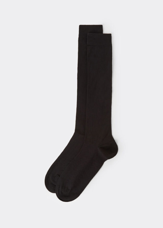 Lange Herrensocken aus Stretch-Baumwolle