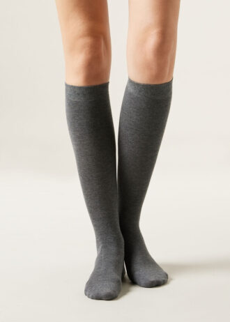 Lange Satin-Baumwollsocken