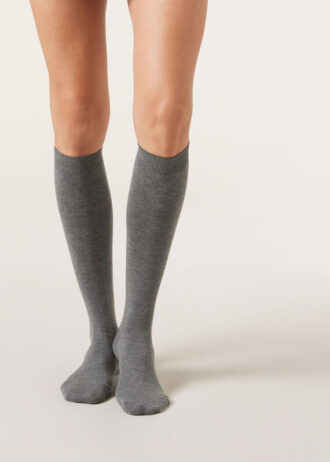Lange Socken mit Kaschmir