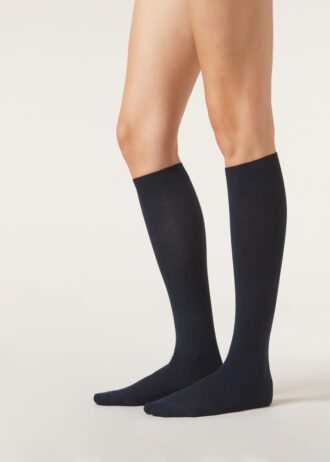 Lange Socken mit Kaschmir