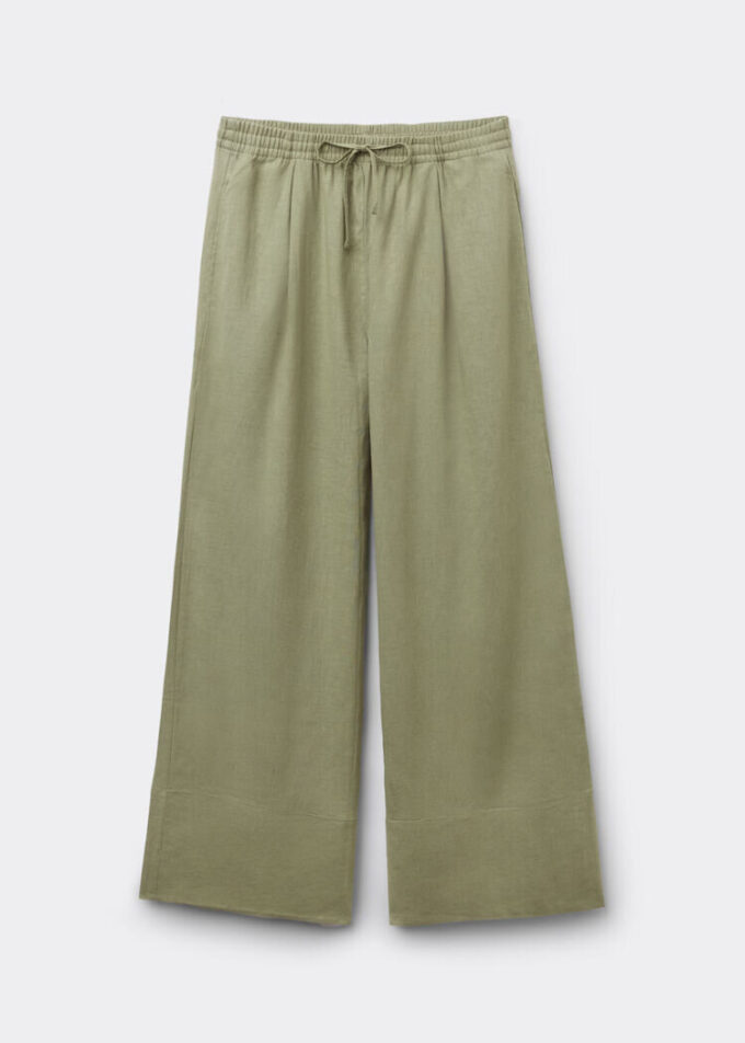 Palazzo-Hose aus Leinen und Viskose