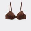 Push-up-Bikinioberteil aus glänzendem Satin