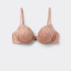 Push-up-Bikinioberteil aus glänzendem Satin