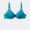 Push-up-Bikinioberteil aus glänzendem Satin