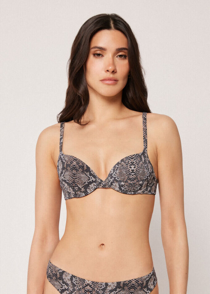 Push-up-Bikinioberteil „Classic Snake“