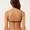 Push-up-Bikinioberteil mit goldenem Chevron-Muster