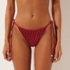 Satin-Bikinihosen im Brazilian-Bikini-Stil