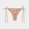 Satin-Bikinihosen im Brazilian-Bikini-Stil