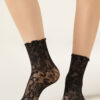 Socken mit Blumen-Spitzenmuster