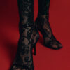 Socken mit Blumen-Spitzenmuster