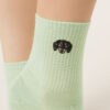 Socken mit Hundestickerei